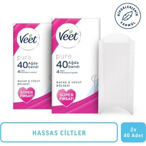 Pure Ağda Bandı Hassas Ciltler İçin Bacak&vücut Bölgesi Süper Fırsat 80’li