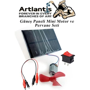 Güneş Paneli Mini Motor ve Pervane Seti 1 Paket Güneş Paneli Solar Panel Deney Seti Anahtar Krokodil Kablo