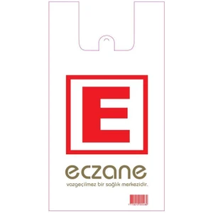 Eczane Poşeti Atlet Tipi 22X7X7X40 cm - 1 Kg'lık Paket