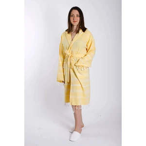 Mira Home Kapüşonlu Kadın / Erkek Peştemal Bornoz Soft %100 Pamuklu Natural