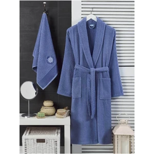 Mira Home Erkek Havlulu Banyo Bornoz Takımı 100 Pamuklu Bornoz