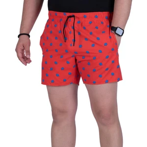 1315078 Erkek Kırmızı Fil Desenli Deniz Şortu