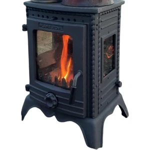 Flame Stove FS-052  Minör Lüx3 Camlı Pik Döküm Sömine Soba