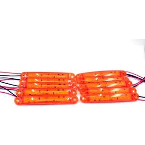 10 Adet Turuncu Parmak Lamba 9 LED Su Geçirmez 12V 24V Emir