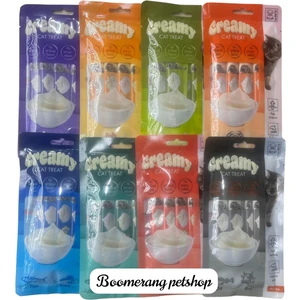 Creamy Treats Sıvı Kedi Ödül Maması Kedi Puding 4X15 gr Lık 8 Karışık Paket