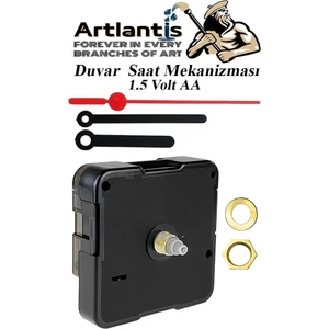 Duvar Saat Mekanizması 1 Adet 10 mm Şaft Sessiz Saat Motoru Akrep Yelkovan Okul Deney Saat Yapım