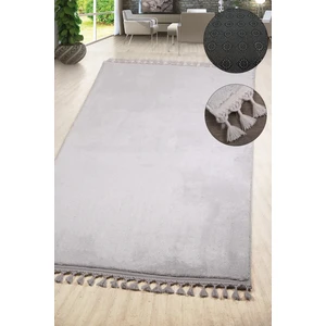 Saraz Halı Ekstra Puffy Peluş Ultra Yumuşak Yıkanabilir Gri