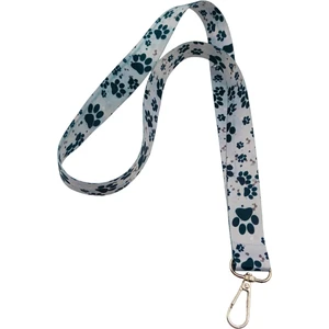 Ciccibiccishop Gri Zeminli Pati  25 Mm(Geniş) Boyun Askı Ipi