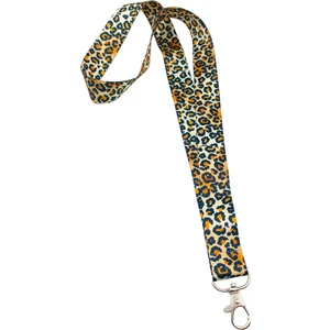 Ciccibiccishop Leopar Desenli  25 Mm(Geniş) Boyun Askı Ipi