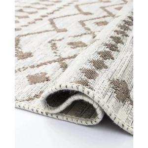 Saraz Halı Bohem Serisi Çift Taraflı Iskandinav Dokuma Pamuklu Kilim Bej