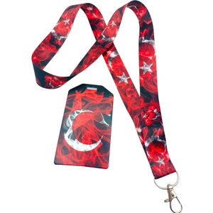 Ciccibiccishop ebruli bayrak Boyun Askı Ipi ve Silikon Dikey Kart Tutucu