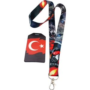 Ciccibicci Shop  Kurt Ve Bayrak  Boyun Askı İpi Ve Silikon Kart Tutucu