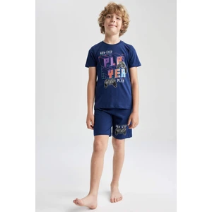 Erkek Çocuk Baskılı Kısa Kollu Şort Pijama Takım A2489A823SM