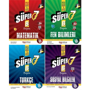 Nitelik Yayınları 7. Sınıf Süper B Başarı Yeni Baskı 4'lü Soru Bankası Seti