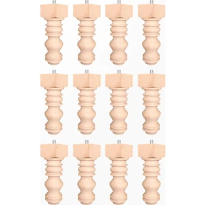 Turan Ahşap Ahşap Koltuk Ayağı - Baza Ayağı- Mobilya Ayağı -/ Uzunluk: 15 cm / Çap: 5.5 cm