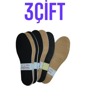 3 Çift Yazlık ve Kışlık Soft Ayakkabı Tabanlığı Terletmez,kokutmaz Üşütmez Sağlıklı Ayakkabı Astarı