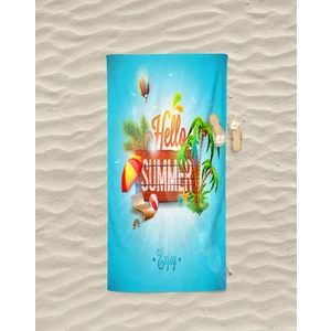 Erays Home Hello Summer Desenli Baskılı Plaj Havlusu