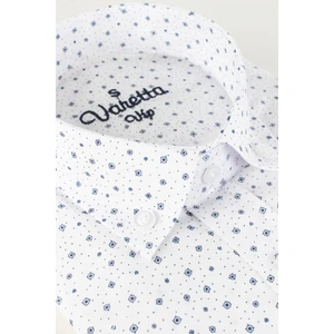 Erkek Lacivert Cepli Klasik Kesim Pamuklu Kısa Kollu Gömlek