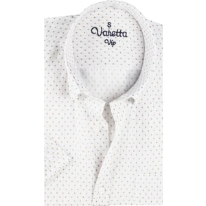 Erkek Kahverengi Cepli Klasik Kesim Pamuklu Kısa Kollu Gömlek