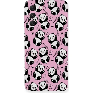 Printify Samsung Galaxy S21 Fe ile Uyumlu Lansman Kılıf Panda Tasarımlı Içi Kadife Kaplı Kapak