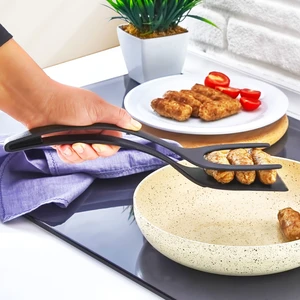 Ferah Plastik Yanmaz Yapışmaz Teflon Maşalı Spatula - 220 Dereceye Kadar Dayanıklı