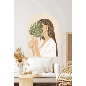 Kt Grup Bohem Kadın ve Yaprak Arch Duvar Sticker