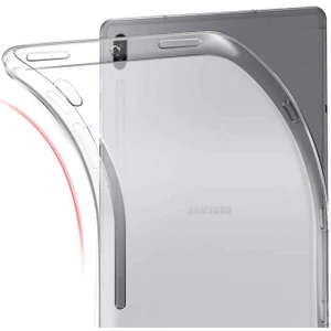 Heptek İletişim Samsung Galaxy Tab S7 Fe / S7 Plus / S8 Plus 12.4" Şeffaf Silikon Tablet Kılıf Korunaklı Yapı X800 T730 T970 (T-Süper)