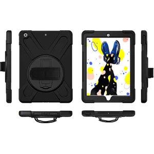 Heptek İletişim Apple iPad 7. 8. 9. Nesil 10.2" 2021 Kılıf Askılı Standlı Tank Koruyucu Dönen A2602 A2603 A2604 A2605 (Defender)