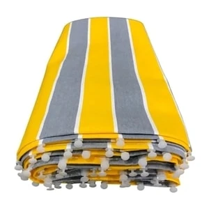 Balkon Perdesi Kornizli Bağcıklı Güneş Perdesi Balkon Perde