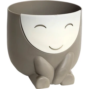 4 Adet Sevimli Gülen Yüz Saksı Seti 0,8 Litre Yeşil 11CM Kalemlik Kaşıklık Plastik Sukulent Saksısı