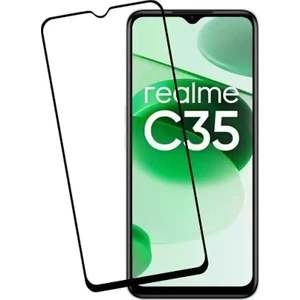 Realme C35 Ekran Koruyucu 5d Tam Kaplayan Temperli Cam Yüksek Kalite Hd Uzun Ömürlü