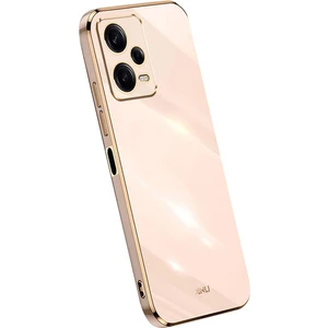 M.TK Moveteck Xiaomi Poco X5 5g Uyumlu Kılıf Kamera Lens Korumalı Parlak Gold Altın Kenarlı Yumuşak Silikon Kapak