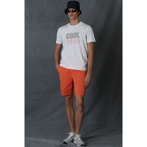 Zegler Spor Erkek Chino Şort Slim Fit Turuncu