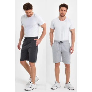 mmetalic Regular Fit Yanları Cepli Rahat Kesim 2'li Erkek Şort