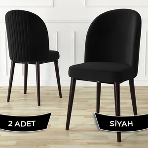 Aste Serisi 2 Adet Mutfak Sandalyesi Metal Kahve Iskeletli 1. Sınıf Babyface Kumaş