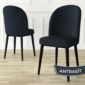 Aste Serisi 6 Adet Mutfak Sandalyesi Metal Siyah Iskeletli 1. Sınıf Babyface Kumaş