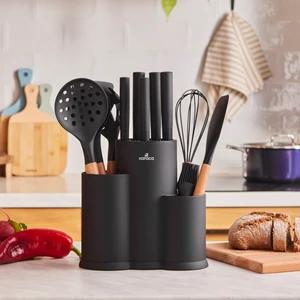 Burby Wood 14 Parça Standlı Servis ve Bıçak Seti