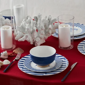 Navy 18 Parça 6 Kişilik Porselen Yemek Takımı