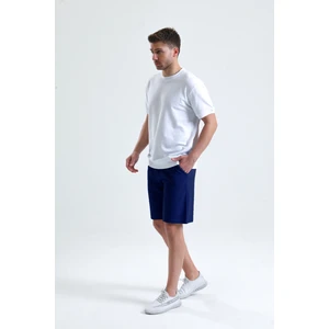 Indigo Normal Kesim Cepli Örme Iki Iplik Sweat Şort