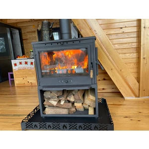 FLAME STOVE FS-042ST  ODUN HAZNELİ 3 TARAFI CAMLI PİK DÖKÜM ŞÖMİNE SOBA