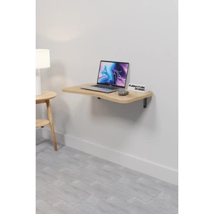 Furnature Design Katlanabilir Duvar Masa 60X35 cm Duvara Monte Kırma Bilgisayar Atlantik Çam Renk Mutfak Masası