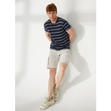 Fred Mello Normal Bel Slim Fit Taş Erkek Bermuda Şort Fiyatı