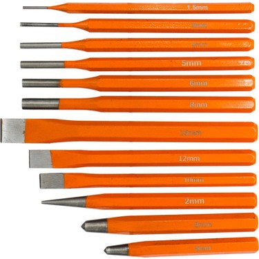 Titi 6016 Düz Konik Pim Zımba Keski Takımı 12 Parça Fiyatı