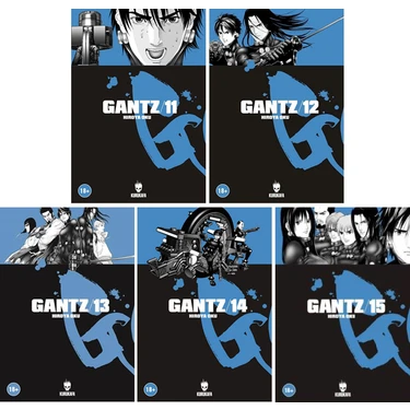 Gantz 11-12-13-14-15. Ciltler Manga Seti - Hiroya Oku Kitabı
