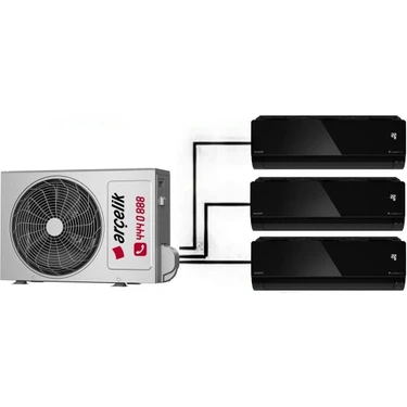 Arçelik A 9000 BTU + 9000 BTU + 9000 BTU İç Ünite (1 adet Dış Ünite = 3 adet İç Ünite) 18000 BTU