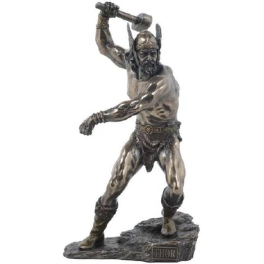 Veronese Bronz Renk Thor Figürü
