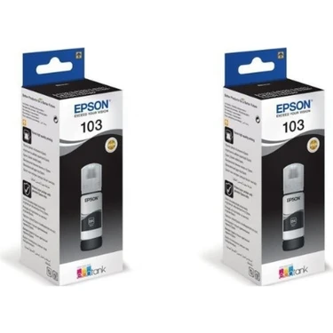 Epson 103 L3111 2'li Siyah Orjinal Mürekkep Kartuşu 65ML.*2 