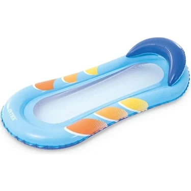 Intex Fileli Sırtlıklı Deniz Yatağı 160x84 cm Mavi Renkli Rahat Kullanım