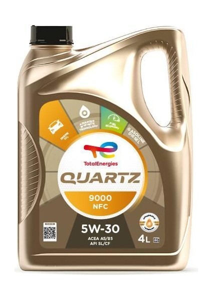 Qurtz 9000 Nfc 5W-30 Motor Yağı 4 Litre (Üretim Yılı :2022)