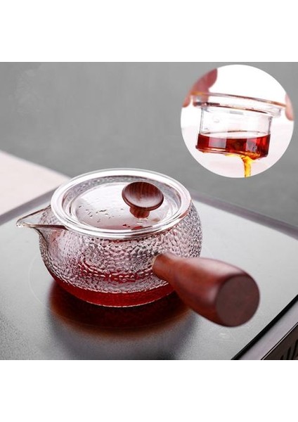 Japon Tarzı Çaydanlık Temizle Cam Ahşap Saplı Pot Çay Makinesi Kahve Su Isıtıcısı Teaware Aracı Dekor | Çaydanlıklar (Yurt Dışından)